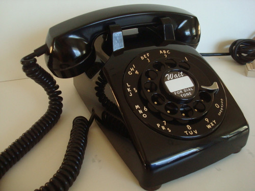 Western Electric telephone 500 rotary phone fully restored bakelite ...