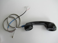 Payphone handset with armored cord 