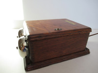 Western Electric telephone 295A Subset ringer box OAK  Nickle bells 