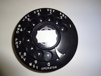 Automatic Electric  3 slot payphone dial in black