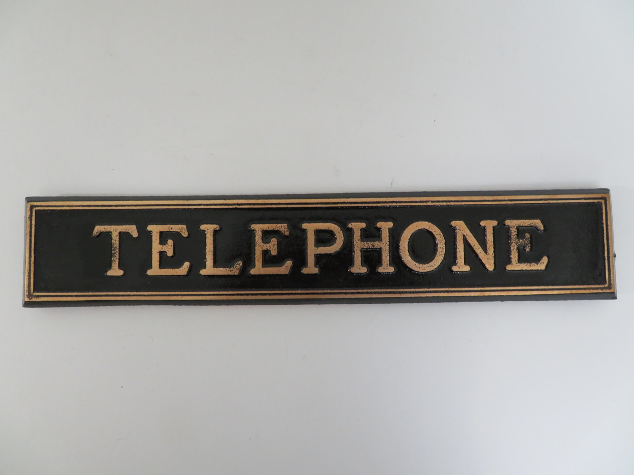 Phone booth sign made of brass for old wooden phone booths with 3 slot