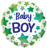 18 Inch Baby Boy Stars Mylar Foil Balloon