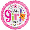 18 Inch Baby Girl Bear Mylar Foil Balloon