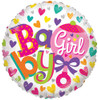 18 Inch Baby Girl Rattle Mylar Foil Balloon