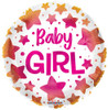  18 Inch Baby Girl Stars Mylar Foil Balloon