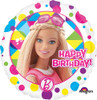 17 Inch Barbie Sparkle Birthday Mylar Foil Balloon