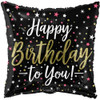 18 Inch Birthday Black Square Mylar Foil Balloon