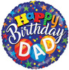 18 Inch Birthday Dad Mylar Foil Balloon