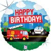 18 Inch Birthday Emergency Vehicle Mylar Foil Balloon