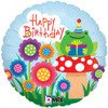 18 Inch Birthday Garden Mylar Foil Balloon