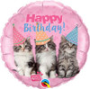 18 Inch Birthday Kittens Studio Pets Mylar Foil Balloon