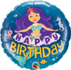 18 Inch Birthday Mermaid Mylar Foil Balloon