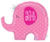 32" It's A Girl Elephant Shape Mylar Foil Balloon