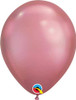 11" Round Chrome Mauve Latex Balloons