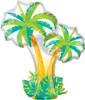 34" Tropical Palm Tree Shape Mylar Foil Balloon
