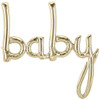 baby' White Gold Script Air-Filled Foil Balloon Kit