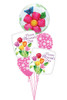 Mother's Day Bouquet - Two 18" Mylar,  Two 11" Printed Latex with Coordinating Jumbo Balloon