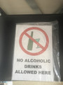 A 4 No Alcoholic Drinks Allowed Here