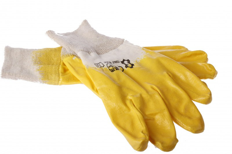 gloves working cotton rubber coated palm