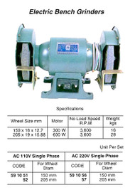Impa 591052 Bench Grinder Electric 205mm Bgb 205 110 Volt