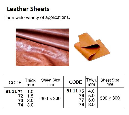 IMPA 811171 LEATHER SHEET APPROX. 2 MM APPROX. 1,5KG 1M2 = APPROX. 5KG
