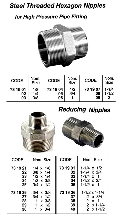 Impa Reducing Nipple Steel 3000psi Npt 1 2 X 1 4