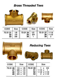 Impa Reducing Tee 3130 3241 Brass Bsp 1 2 X 3 8