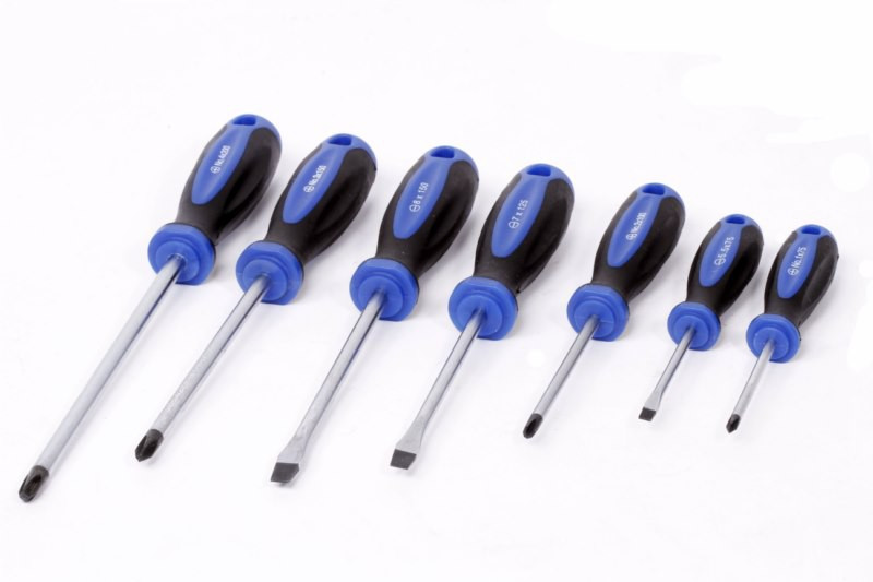 IMPA 612260 SCREWDRIVER SET PLASTIC HANDLE FLAT GERMAN QUALITY 6'S