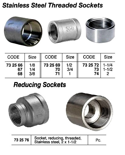 1//8/" BSP Stainless Steel Socket