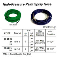 IMPA 270430 TETRAFLEX High Pressure Nylon Paint Spray Hose, diam 3/8", length 20m TETRA