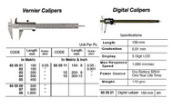 IMPA 650504 VERNIER CALIPER 300mm Metric & Inch  B.M.I.