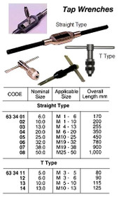 IMPA 633403 WRENCH TAP STRAIGHT TYPE FOR M4-13 255MM