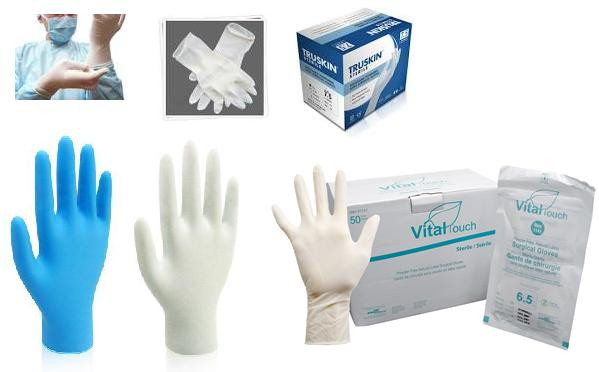 box of disposable plastic gloves