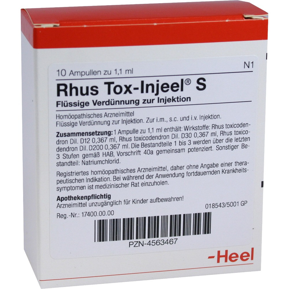 Rhus Tox S Ampullen (Ampoules) 10 x 1.1ml Worldwide Shipping PaulsMart Europe Rhus Tox S Ampullen (Ampoules) 10 x 1.1ml Worldwide Shipping PaulsMart Europe