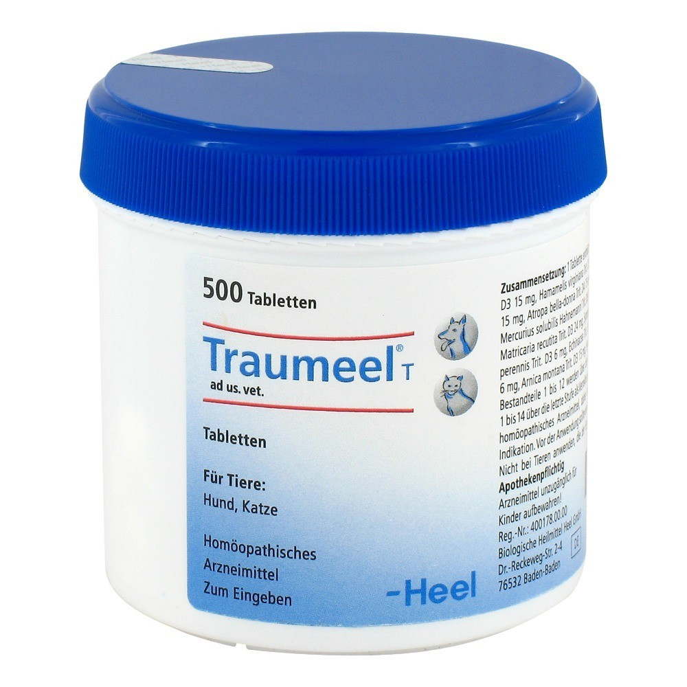 Traumeel T Tabletten für Hunde/Katzen (for Cats/Dogs) 500ea Worldwide