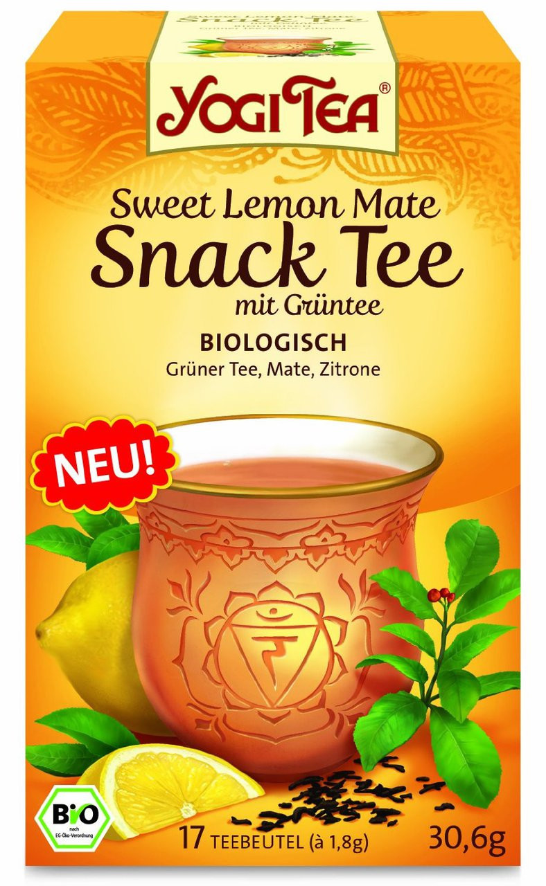 Yogi Tea Sweet Lemon Mate Snack Tee 17x1.8g - Worldwide Shipping PaulsMart  Europe