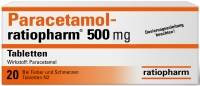 Paracetamol-Ratiopharm 20 X 500mg Tabletten (Tablets) - Worldwide ...