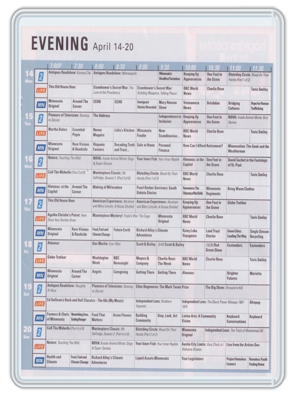 Magnetic TV Schedule Holder