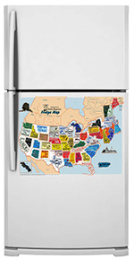 State Magnet Collectors USA Map Board Alternative