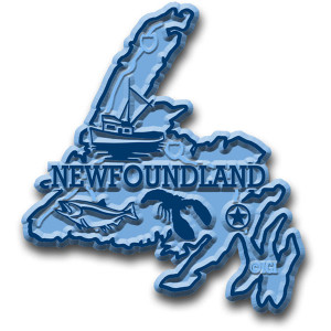 Canadian Province Magnet Newfoundland with Capital