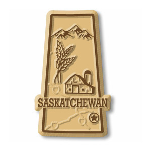 Saskatchewan Canadian Province shaped Refrigerator Magnet