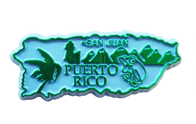 Puerto Rico Prismatic Black Island Magnet Refrigerator Souvenirs Rican Magneto 