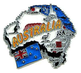Australia country shaped magnetic map