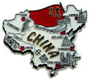 China country shaped magnetic map