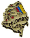 Colombia country shaped magnetic map