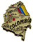Colombia country shaped magnetic map