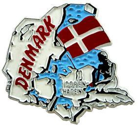 Denmark country shaped magnetic map
