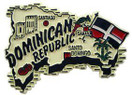 Dominican Republic country shaped magnetic map