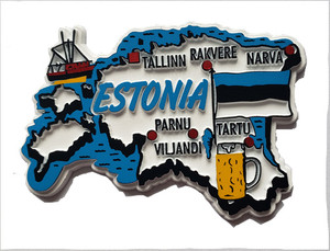 Estonia Country Shaped Magnet