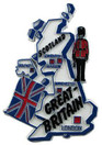 Great Britain country shaped magnetic map